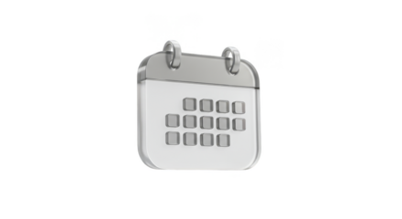 3d Render Calendar Date Event Month Isolated Transparent Background