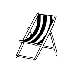 beach lounge chair doodle