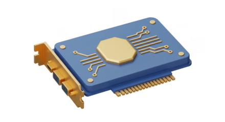 3D Render Graphics Card Computer Hardware Tech Component Isolated