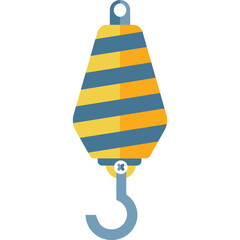 crane hook vector flat illustration