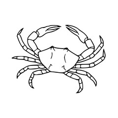 simple outline crab design
