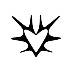 abstract thorny heart design