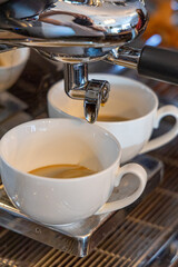 Barista coffee service concept.