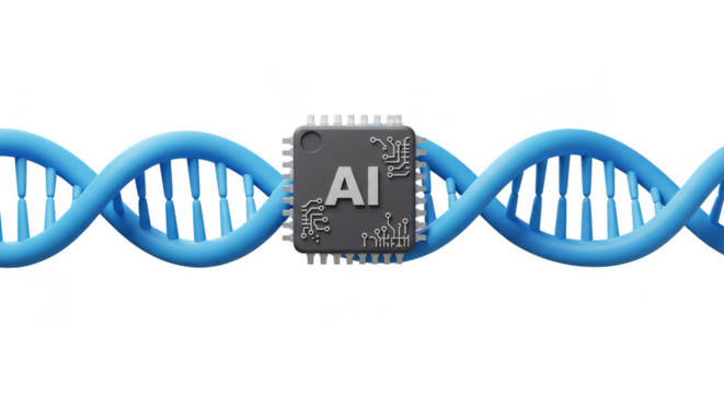 3d Ai Dna Helix Concept Tech Artificial Intelligence Chip Design