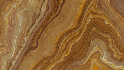 Swirling bands of amber caramel and cream agate brown