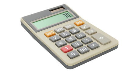 3D Calculator for Finance Mathematics Detailed Business Office Equipment