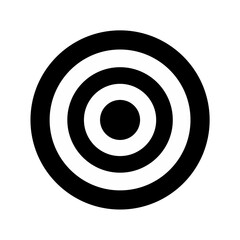 black and white target icon