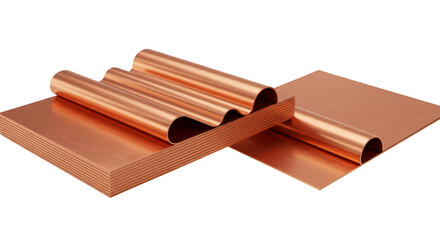 3D Copper Metal Sheet Structure Material Background Pattern Shiny
