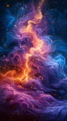 Obraz premium colorful cosmic nebula swirling through outer space starscape