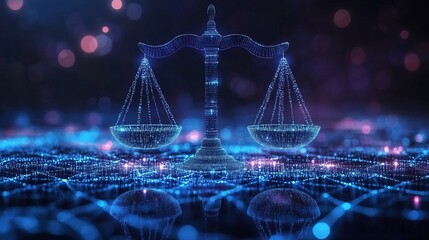 Futuristic business law firm specializing in AI and blockchain legal tech 