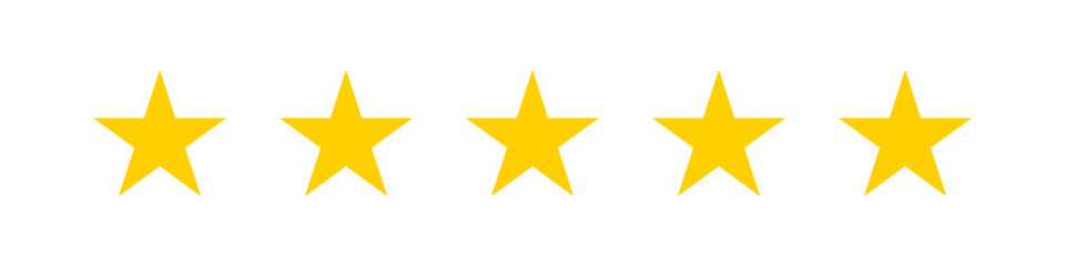 Obraz premium 五つ星 シンプル 星 シルエット ベクター 黄色