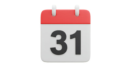 3d Render Calendar Date Mockup Planning Important Event Day White Red