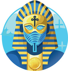 vector art of cyber Pharaoh avatar