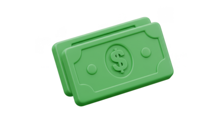 3D Illustration Money Stack Dollar Bills Cash Finance Currency