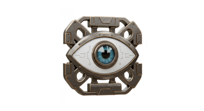 3D Mechanical Eye Transparent Background Robot Technology Automation