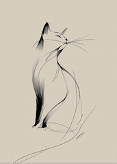 black and white cat