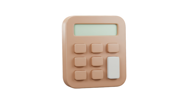 3D Pastel Calculator for Math Finance and Accounting Calculation Tool