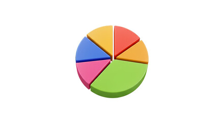 3D Pie Chart Diagram Data Business Report Financial Analysis