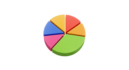 3D Pie Chart Diagram Data Business Report Financial Analysis