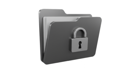 3d Illustration of Secure Folder Padlock Data Protection Privacy