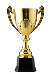 Isolated Gold Trophy Cup on Transparent Background for Achievement