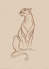 vector illustration of a cat