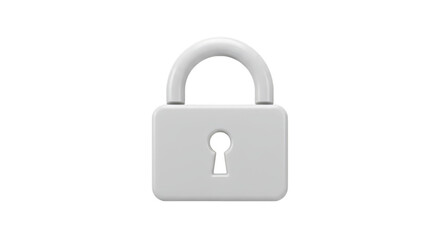 Naklejka premium 3d Render Security Lock Padlock Privacy Protection on Transparent