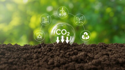 Sustainable Future Reducing Carbon Dioxide with Renewable Energy and Recycling for a Greener Planet