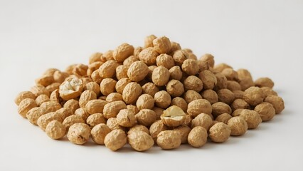 Roasted Chickpeas on a White Background for Healthy Snacking