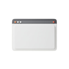 Fototapeta premium 3D Rendering Web Browser Window Frame with Gray Toolbar