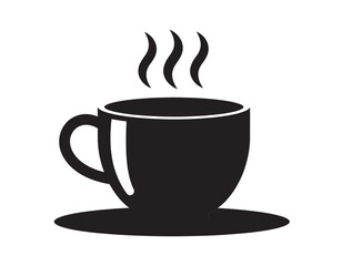 Steaming coffee cup icon