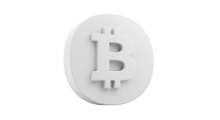 Bitcoin Cryptocurrency Coin Finance Digital Payment 3D Render Isolated