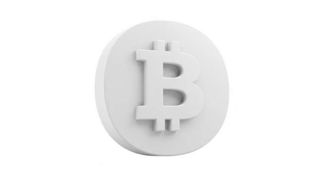 Bitcoin Cryptocurrency Coin Finance Digital Payment 3D Render Isolated