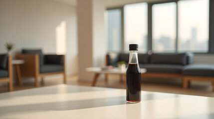 Glass Bottle on Table
