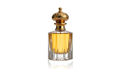 Antique perfume bottle PNG with transparent background. Ideal for vintage beauty designs, luxury branding, and romantic product visuals.
