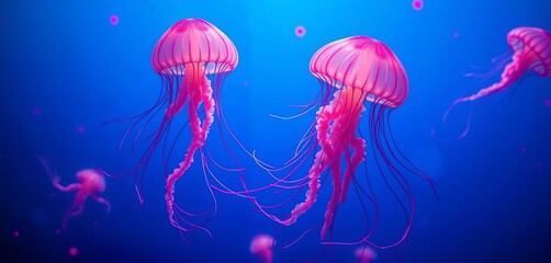 Elegant jellyfish silhouettes, perfect for artistic designs and decorations, silhouette, beautiful