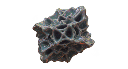 Abstract 3D Structure Spheres Pattern Black Cells Shape Particle PNG