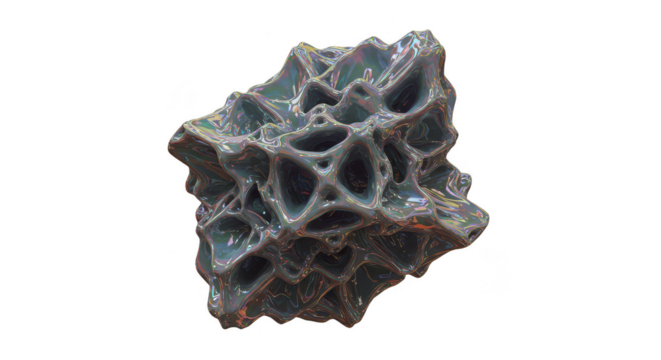 Abstract 3D Structure Spheres Pattern Black Cells Shape Particle PNG