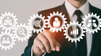 Driving Business Success Interlocking Gears and Human Connection for Strategic Growth