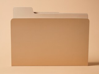  A Bauhaus-inspired single file folder exuding modernist geometry against a beige backdrop