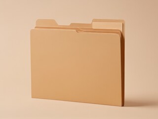  A Bauhaus-inspired single file folder exuding modernist geometry against a beige backdrop