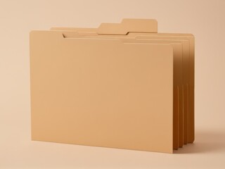  A Bauhaus-inspired single file folder exuding modernist geometry against a beige backdrop