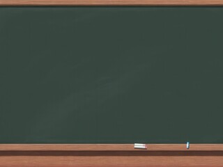 An anime-style eraser playfully contrasts against a chalkboard backdrop