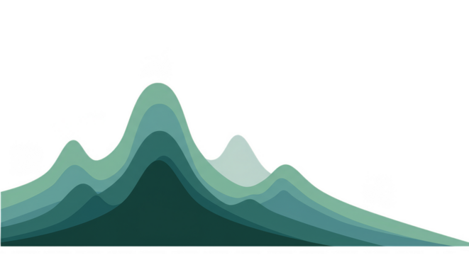 Abstract Mountain Range Landscape Vector Transparent Background