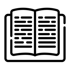 Open Book Line Icon