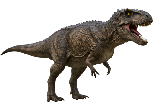 3D Rendering Illustration of Gigantic Tyrannosaurus Rex Dinosaur on Transparent Background