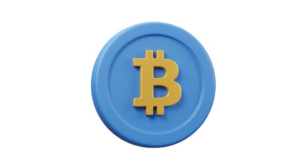 Bitcoin Currency Coin 3d Render Crypto Finance Illustration PNG