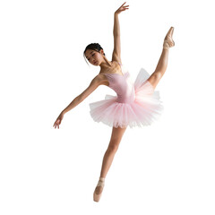 Naklejka premium Ballet Dancer Tutu and Pointe Shoes Transparent Background Isolated