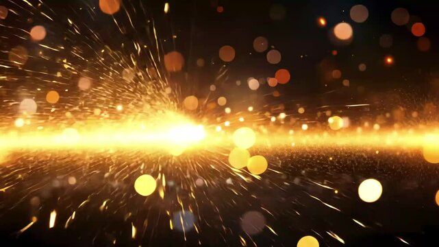 Elegant firestorm texture with bokeh lights against a black background creating a mesmerizing atmosphere, Firestorm texture Bokeh lights on black background, shot of flying fire sparks in the air