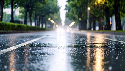 雨に濡れた道路